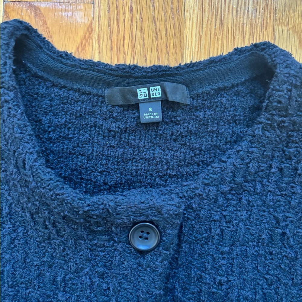 Uniqlo Black Women's Structured Light Coat - Picture 2 of 4